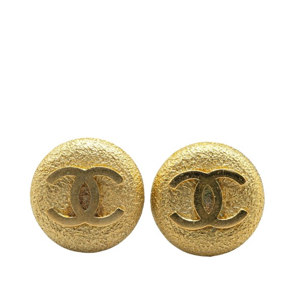 Chanel Coco Mark Gold Gold Plated earring - Picture 1 of 3